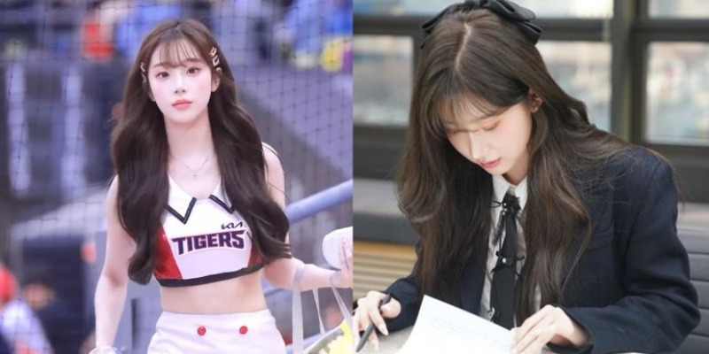 대만 푸본 엔젤스 유니폼을 입은 이주은 치어리더 근황 사진
