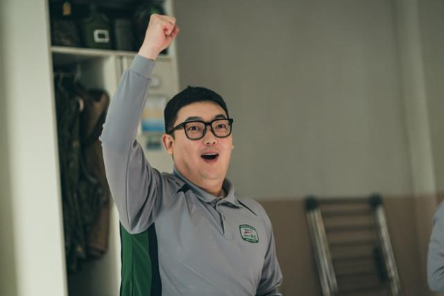 상병으로 진급한 박민석 캐릭터를 연기하는 배우 김민호