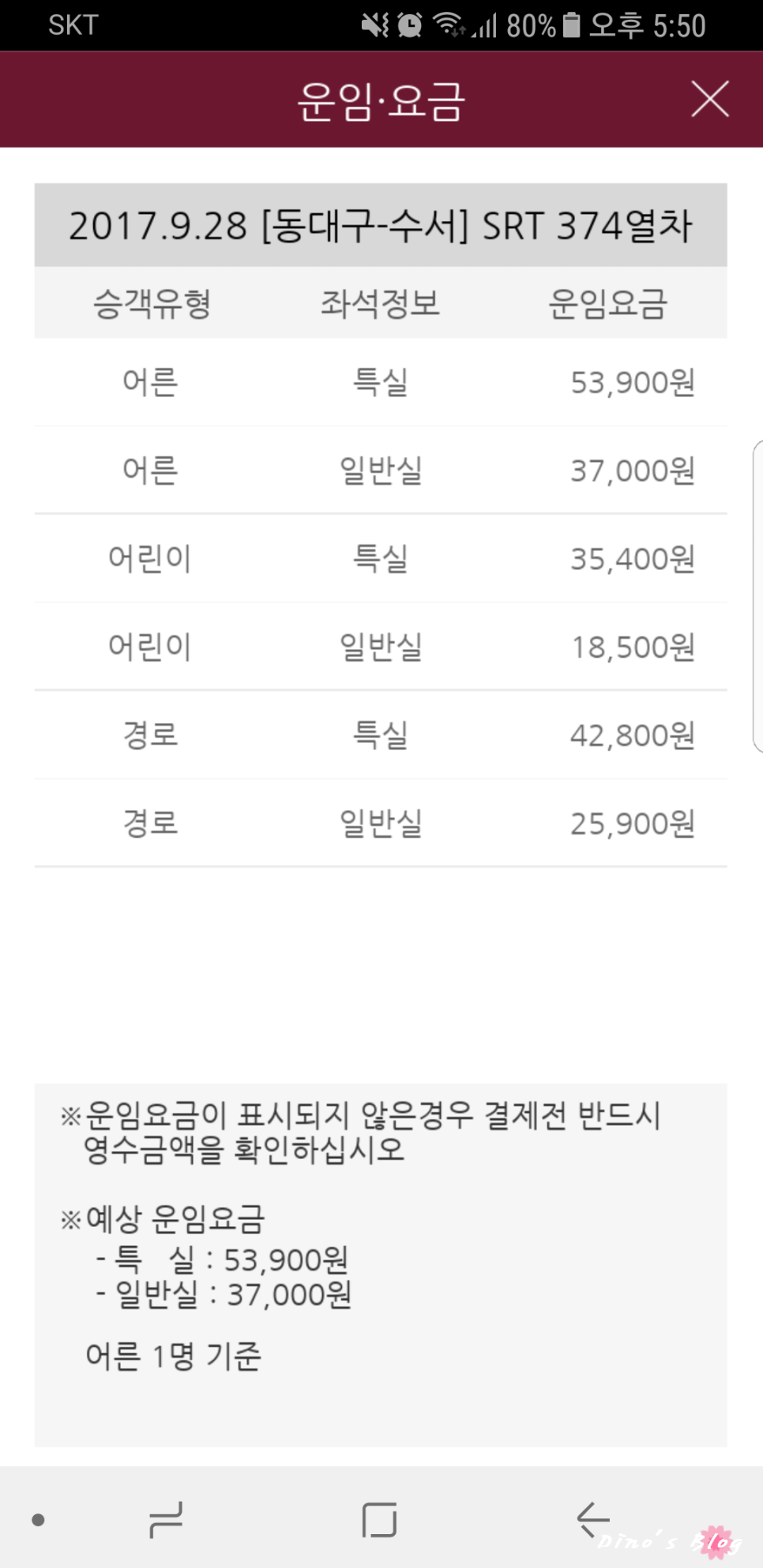수서역에 정차한 SRT 고속열차