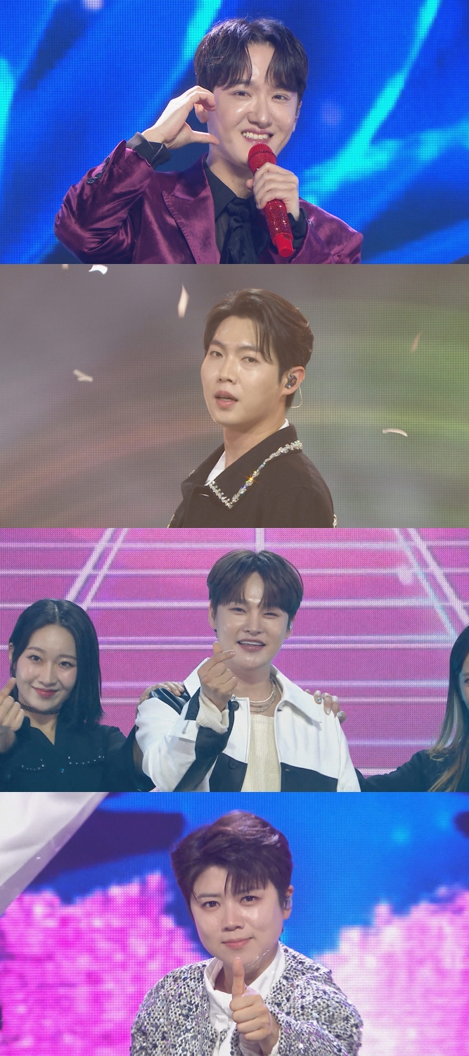 현역가왕2에서 우승한 박서진의 무대 모습